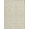 10' X 14' Ivory And Beige Floral Washable Indoor Outdoor Area Rug