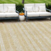 9' X 12' Gold And Beige Southwestern Washable Indoor Outdoor Area Rug