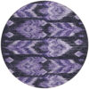 8' Purple Lavender And Plum Round Southwestern Washable Indoor Outdoor Area Rug