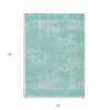 5' X 8' Turquoise And Teal Blue Abstract Washable Indoor Outdoor Area Rug