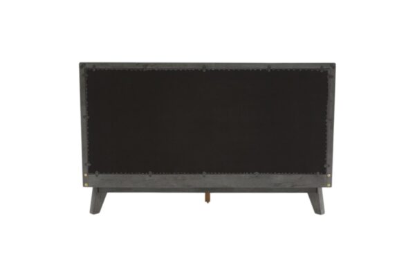 Gray Wood And Linen Queen Bed Frame