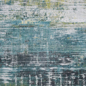 8' x 11' Blue and Green Abstract Non Skid Area Rug