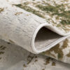 5' X 7' Green Abstract Dhurrie Area Rug