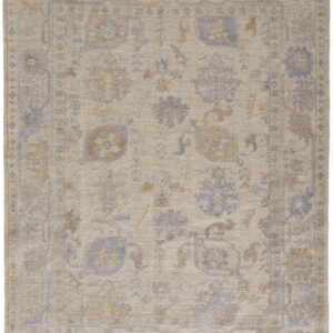 12' X 15' Beige and Blue Medallion Distressed Indoor Outdoor Area Rug