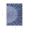 5' X 8' Navy Blue And Sky Blue Abstract Washable Indoor Outdoor Area Rug