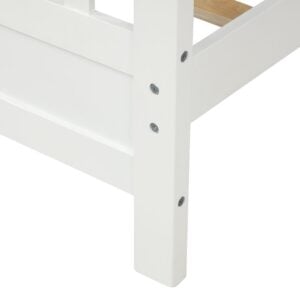 White Wood Twin Bed Frame