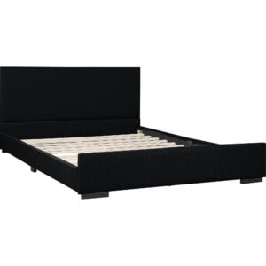 Black Upholstered Queen Bed Frame