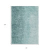 8' X 10' Teal Blue And Aqua Abstract Washable Indoor Outdoor Area Rug