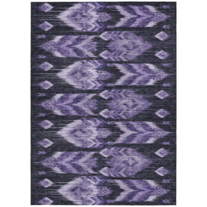 10' X 14' Purple Lavender And Plum Southwestern Washable Indoor Outdoor Area Rug