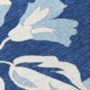5' X 8' Navy Blue Denim Blue And Ivory Floral Washable Indoor Outdoor Area Rug