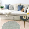 4' Green and Ivory Octagon Wool Hand Loomed Area Rug