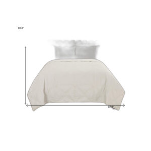 Natural Queen 100% Cotton 300 Thread Count Machine Washable Down Alternative Comforter