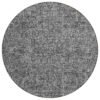 8' Charcoal And Silver Round Floral Washable Indoor Outdoor Area Rug