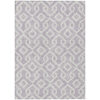 10' X 14' Lavender And Ivory Geometric Washable Indoor Outdoor Area Rug
