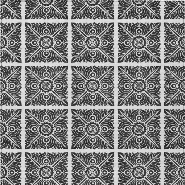3' X 5' Ivory And Black Medallion Washable Indoor Outdoor Area Rug
