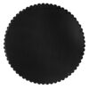 32" Black Abstract Framed Accent Mirror