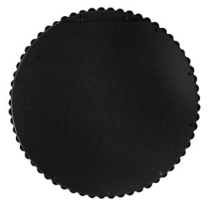 32" Black Abstract Framed Accent Mirror