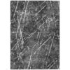 5' X 8' Charcoal Ivory And Gray Abstract Washable Indoor Outdoor Area Rug