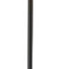 60" Brown And Black Floor Lamp With Brown Veneer Drum Shade