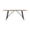 Five Piece Brown and Black Solid Wood Dining Set with Four Chairs