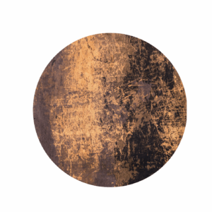8' Yellow and Brown Round Abstract Non Skid Area Rug