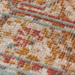 7' x 9' Teal Southwestern Power Loom Area Rug With Fringe