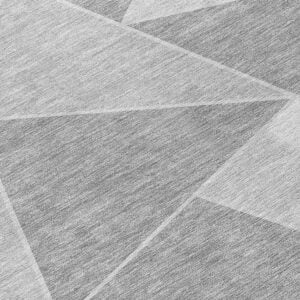 8' X 10' Gray Silver And Graphite Geometric Washable Indoor Outdoor Area Rug