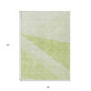 3' X 5' Green Mint Green And Ivory Geometric Washable Indoor Outdoor Area Rug
