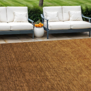 9' X 12' Chocolate And Brown Ombre Washable Indoor Outdoor Area Rug