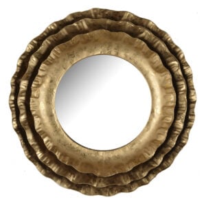 16" Gold Abstract Framed Accent Mirror