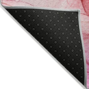 2' X 3' Pink Abstract Washable Non Skid Indoor Outdoor Area Rug