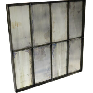 40" Black Square Metal Framed Accent Mirror