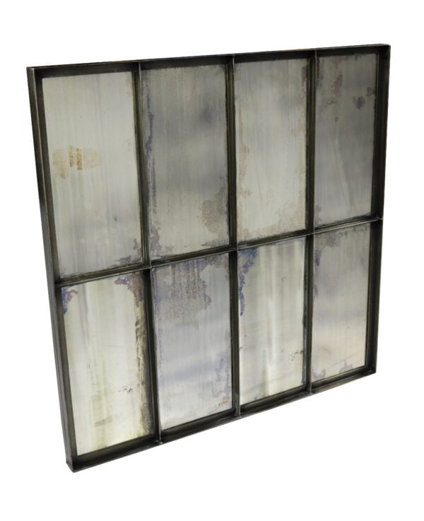 40" Black Square Metal Framed Accent Mirror