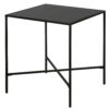 22" Black Steel Square End Table