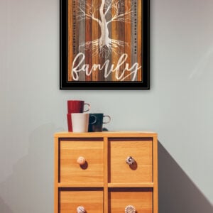 Family Roots 2 Black Framed Print Wall Art