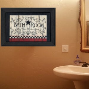 Bathroom 4 Black Framed Print Wall Art