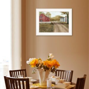 Summer In The Country 1 White Framed Print Wall Art