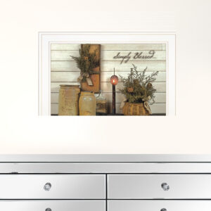 Simply Blessed 1 White Framed Print Wall Art