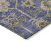 9' X 12' Purple Beige And Taupe Oriental Washable Indoor Outdoor Area Rug