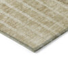 5' X 8' Brown Taupe And Ivory Striped Washable Indoor Outdoor Area Rug