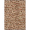 5' X 8' Terra Cotta Copper And Beige Geometric Washable Indoor Outdoor Area Rug