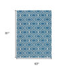 5' x 7' Gray Moroccan Power Loom Area Rug
