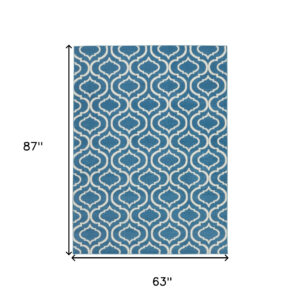 5' x 7' Gray Moroccan Power Loom Area Rug