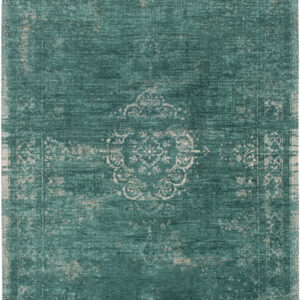 6' X 8' Gray and Green Medallion Non Skid Area Rug