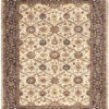 5' x 8' Ivory and Black Oriental Hand Tufted Non Skid Area Rug