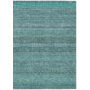 3' X 5' Turquoise Striped Washable Non Skid Indoor Outdoor Area Rug
