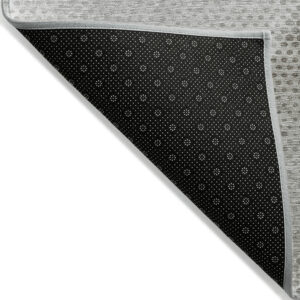 8' Runner Gray Geometric Washable Non Skid Indoor Outdoor Runner Rug