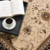 2’ x 8’ Cream and Black Decorative Runner Rug