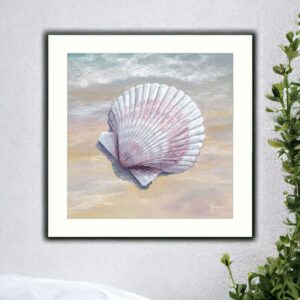 Scallop White Framed Print Wall Art