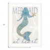 Mermaid At Heart 1 White Framed Print Wall Art